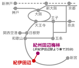 紀州田辺梅林へ電車で